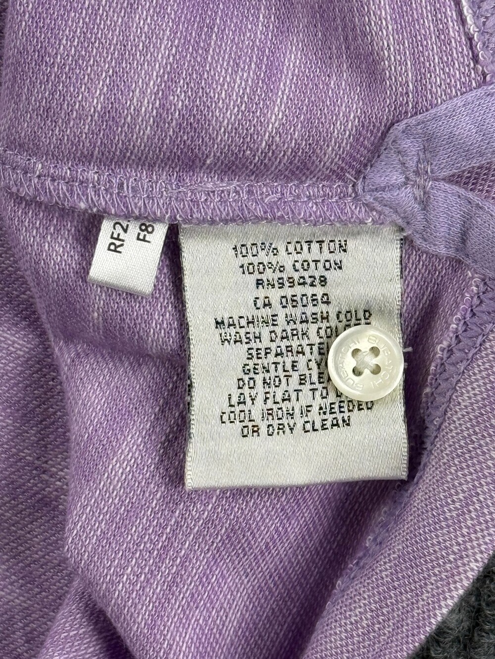 NWT Bugatchi Polo Mens XL Short Sleeve Heathered Lilac 100% Cotton Luxury - Picture 7 of 8